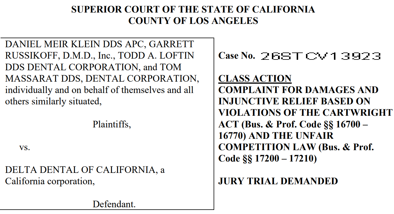 Source:Court documents from California's lawsuit against Delta Dental operating in the state