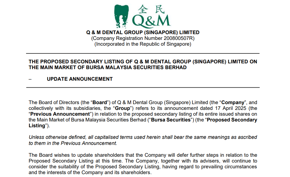 Source: Q&M Dental Official Website